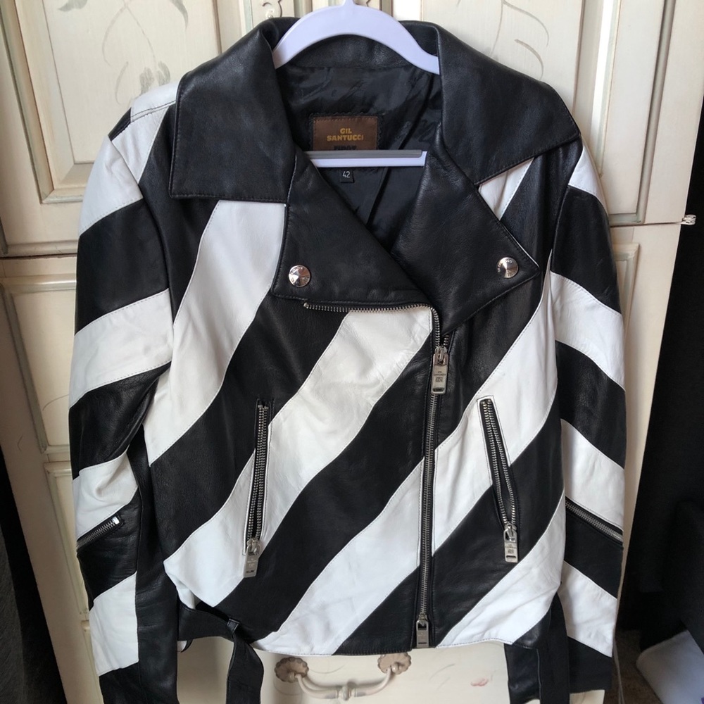 Gil Santucci Leather biker jacket.